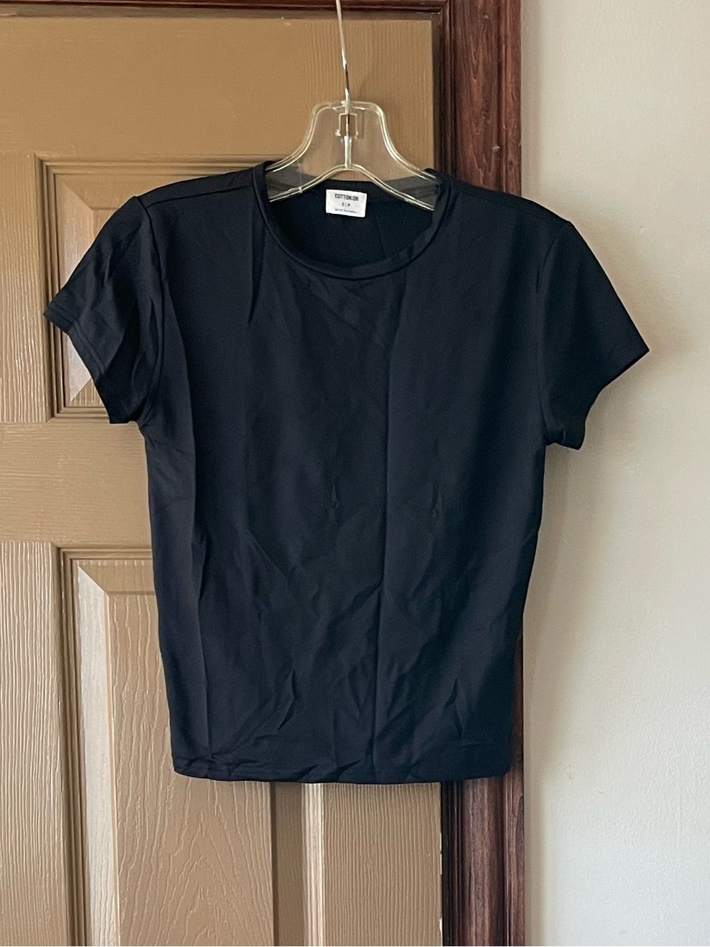 Cotton On Black Crewneck Short Sleeve Tee